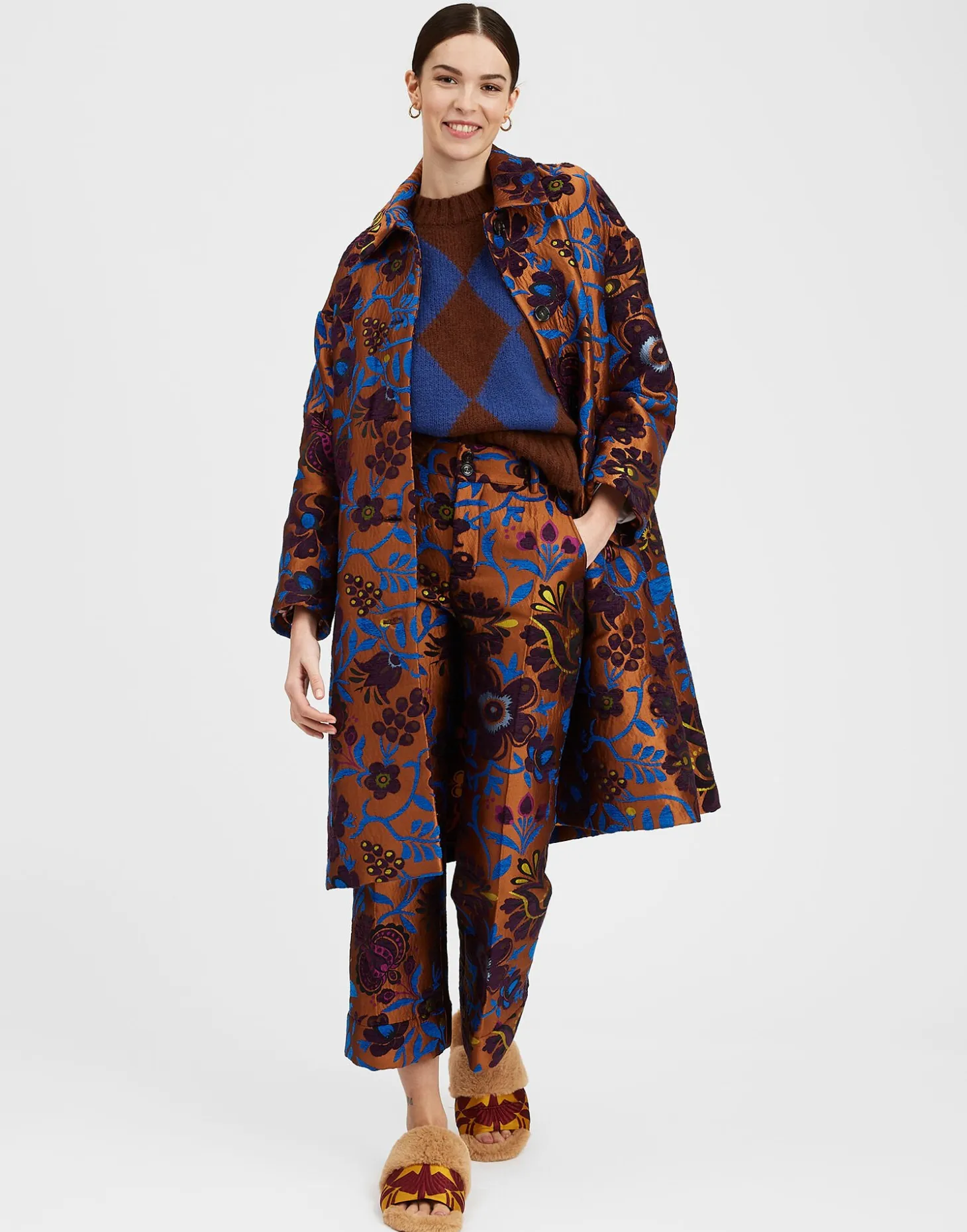 La DoubleJ Boxy CoatJacquard Selva in Jacquard