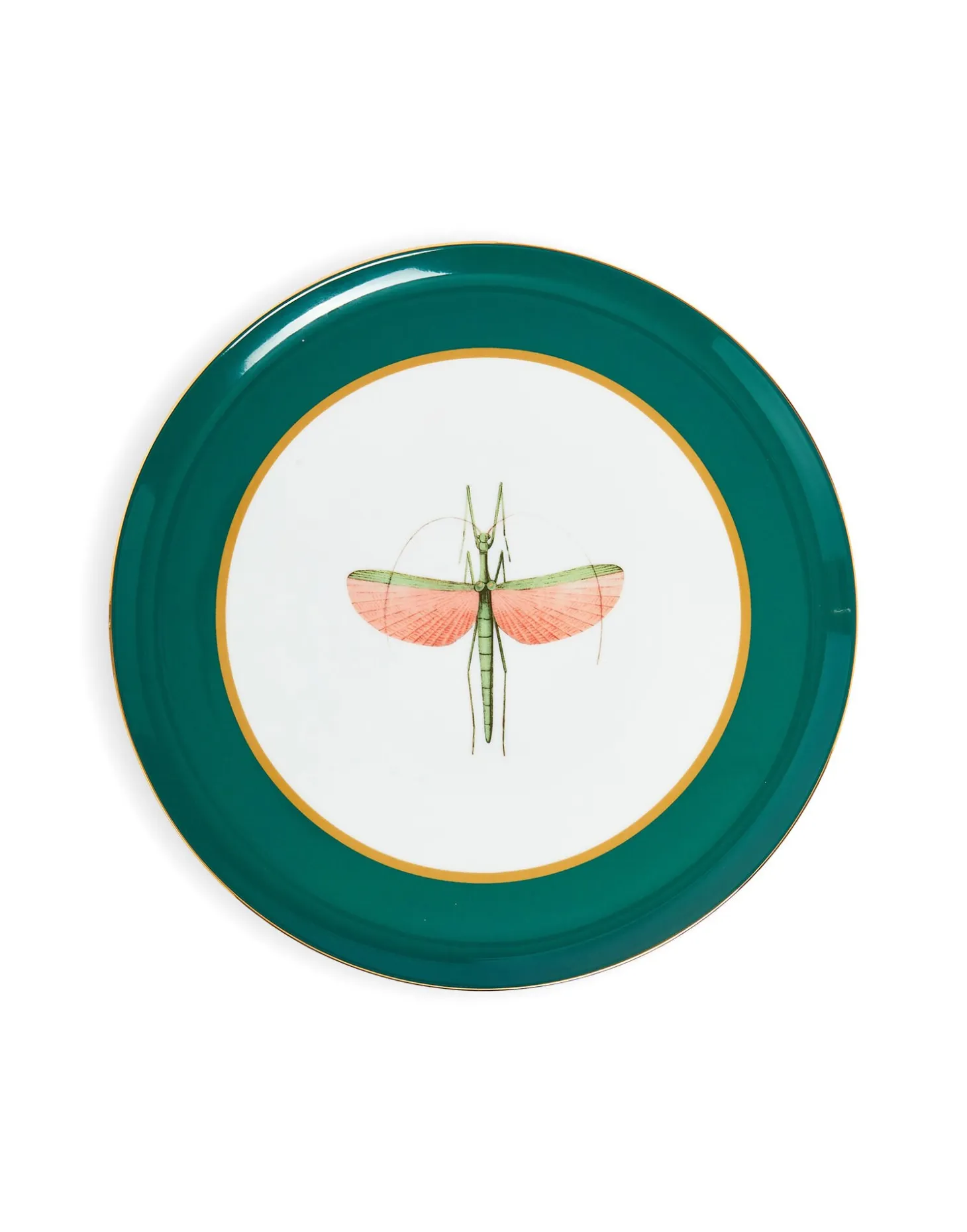 La DoubleJ Cake StandLibellula Green in Porcelain