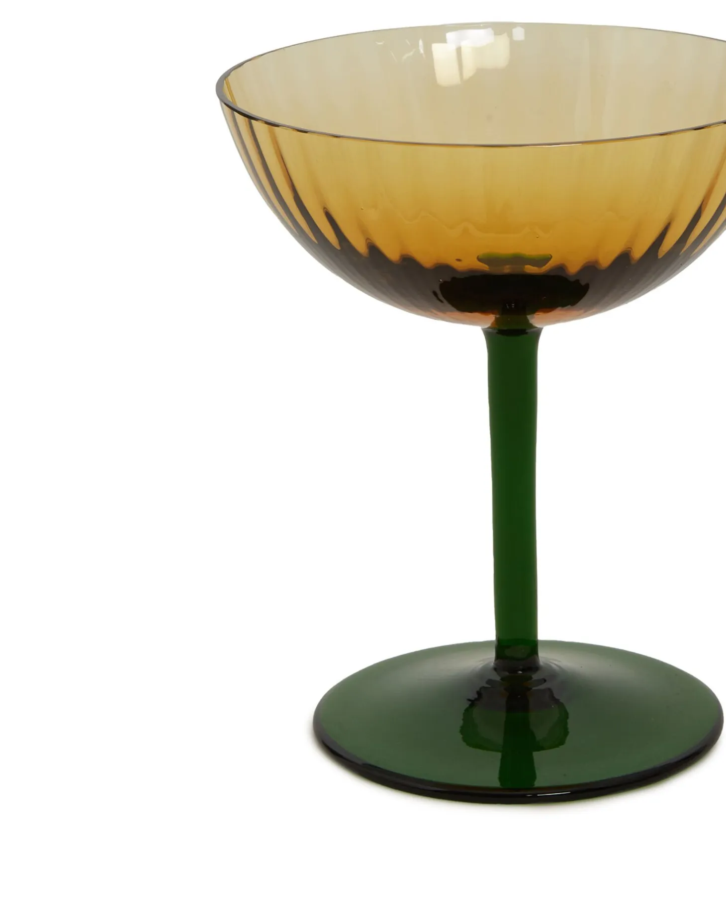 La DoubleJ Champagne Coupe Set of 2Giallo in Glass