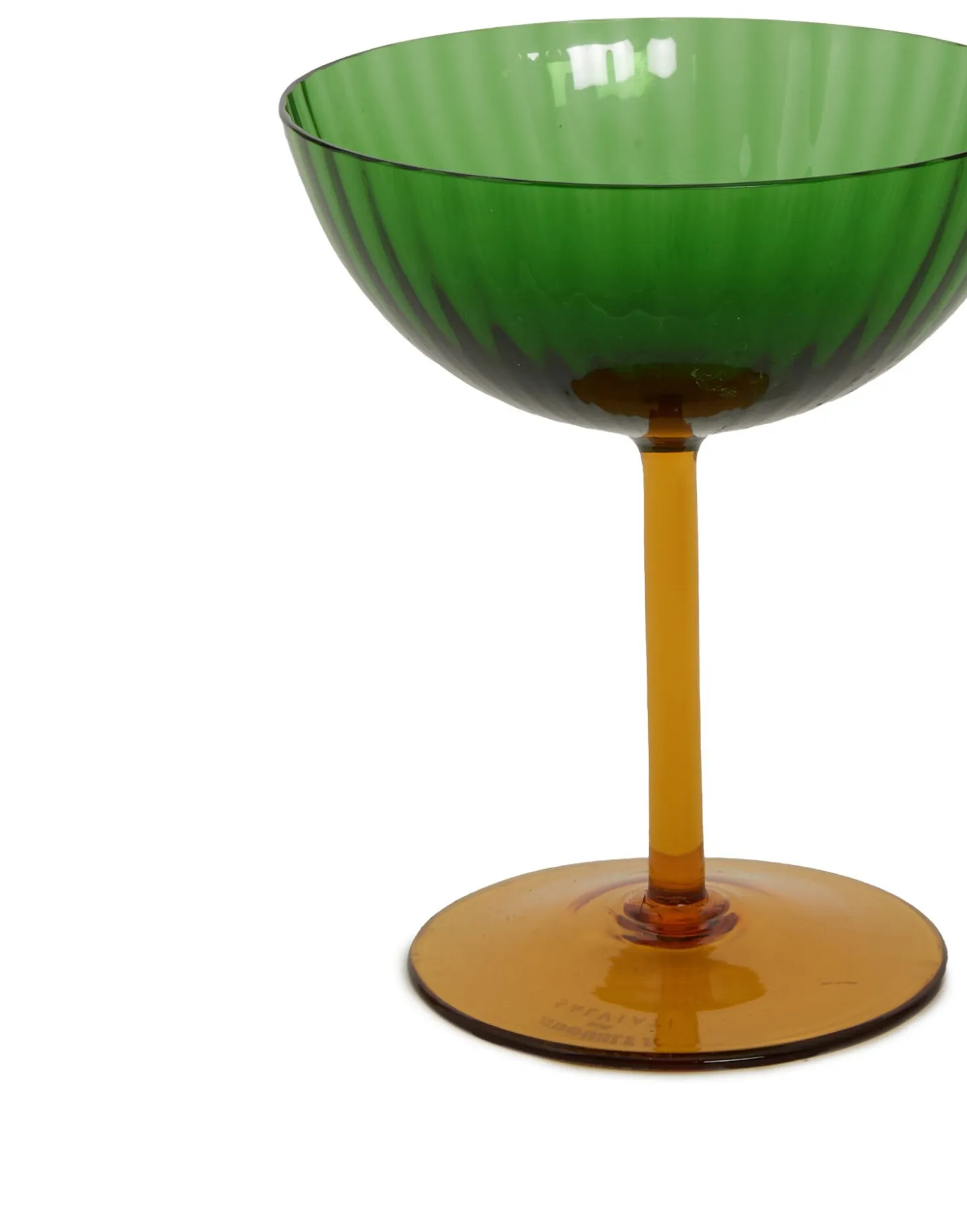 La DoubleJ Champagne Coupe Set of 2Verde in Glass