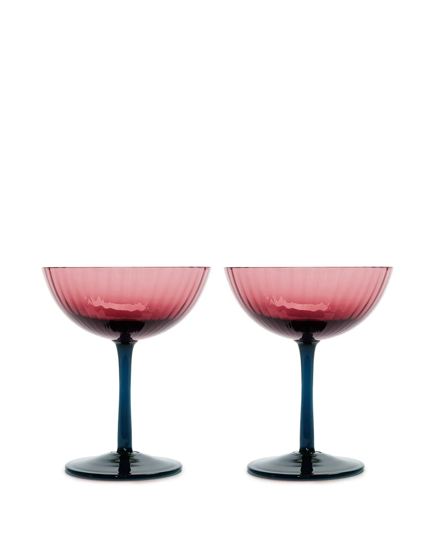 La DoubleJ Champagne Coupe Set of 2Viola in Glass