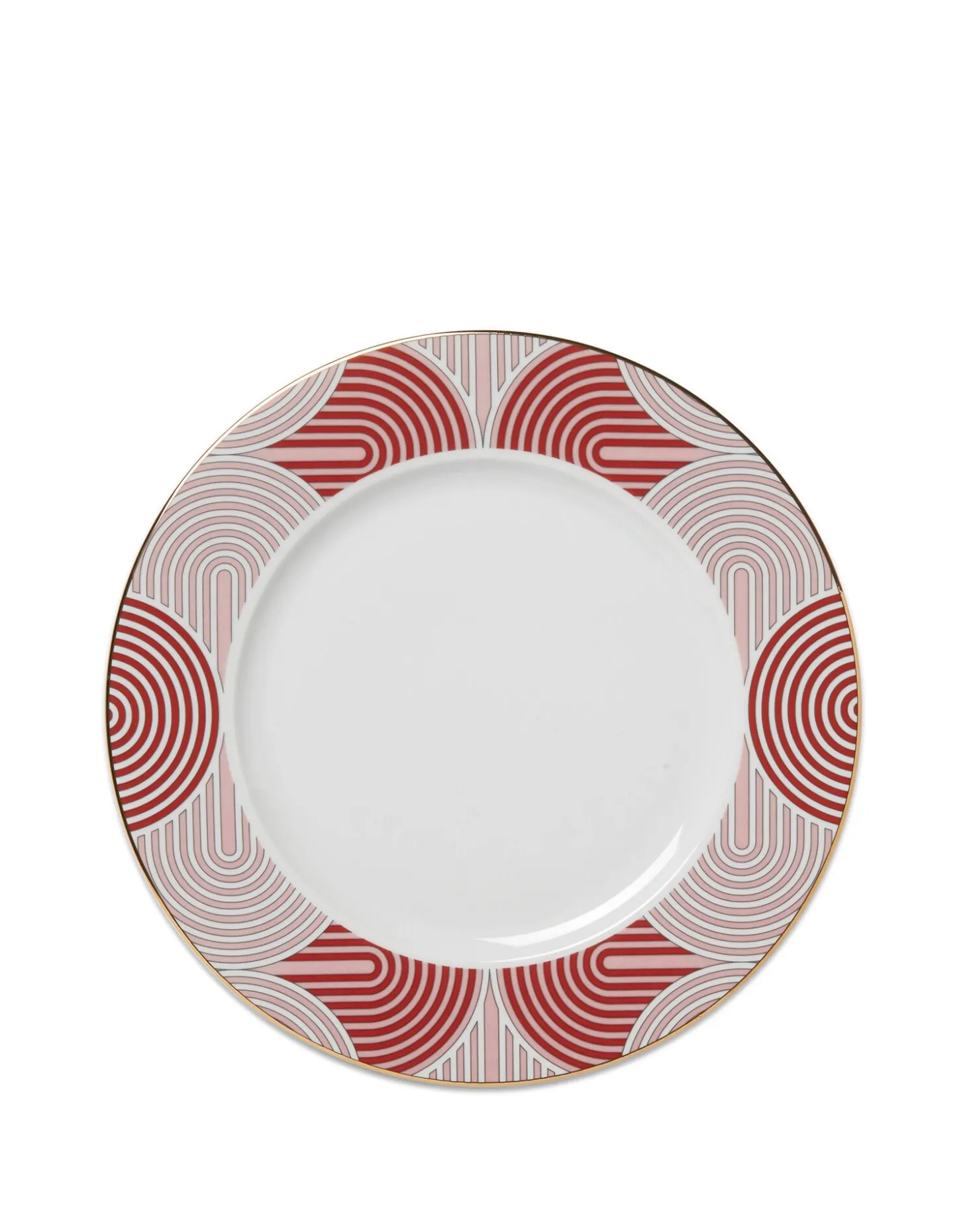 La DoubleJ Charger PlateSlinky Rosso in Porcelain