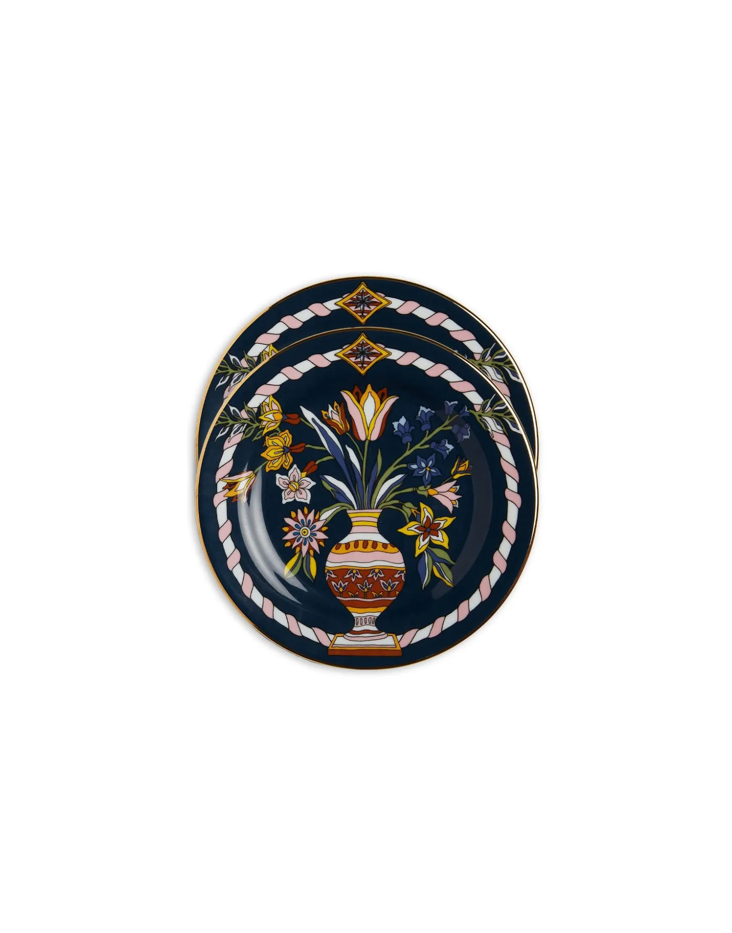 La DoubleJ Dessert Plates Set Of 2Pietre Dure in Porcellain