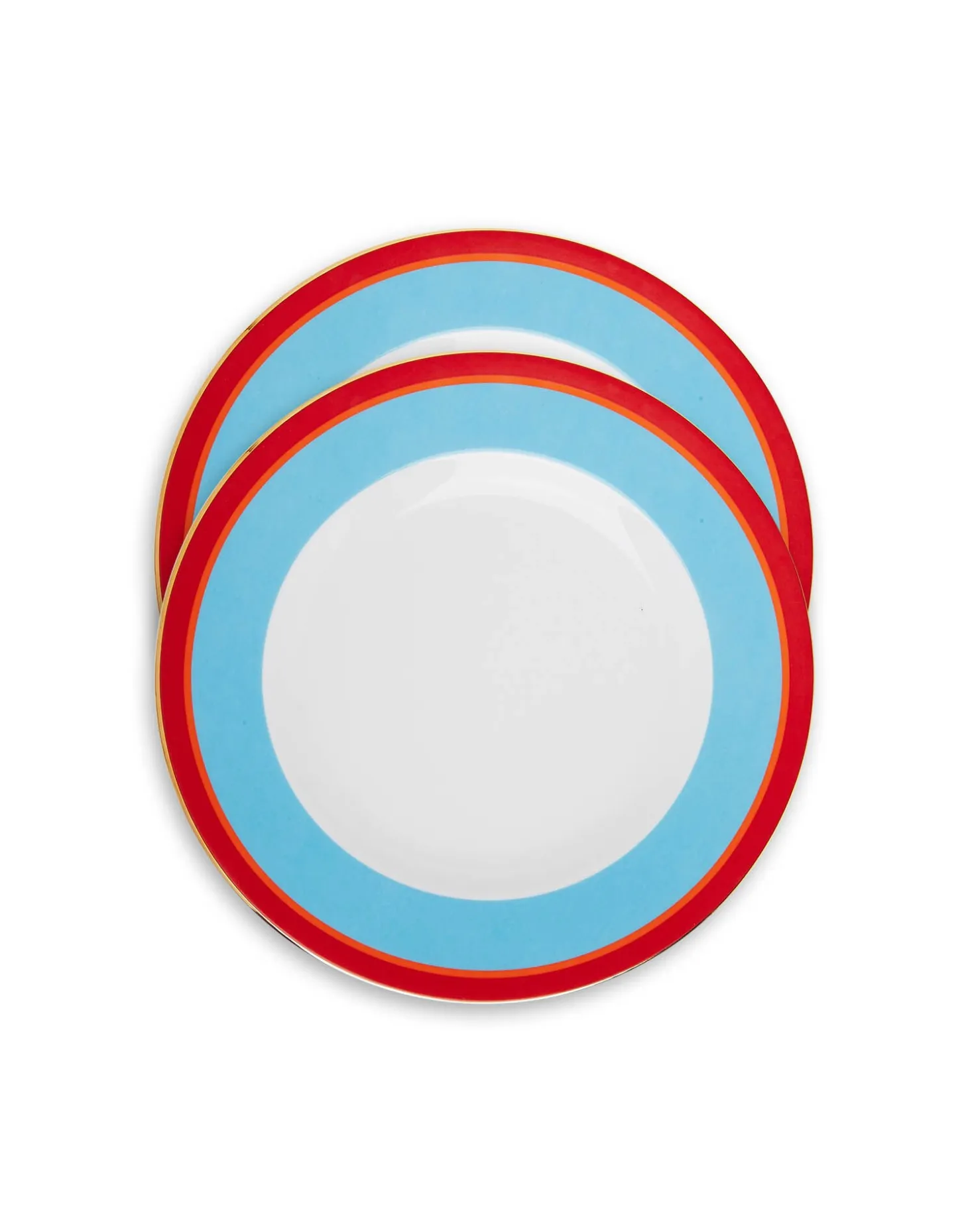 La DoubleJ Dinner Plates Set Of 2Rainbow Azure in Porcelain