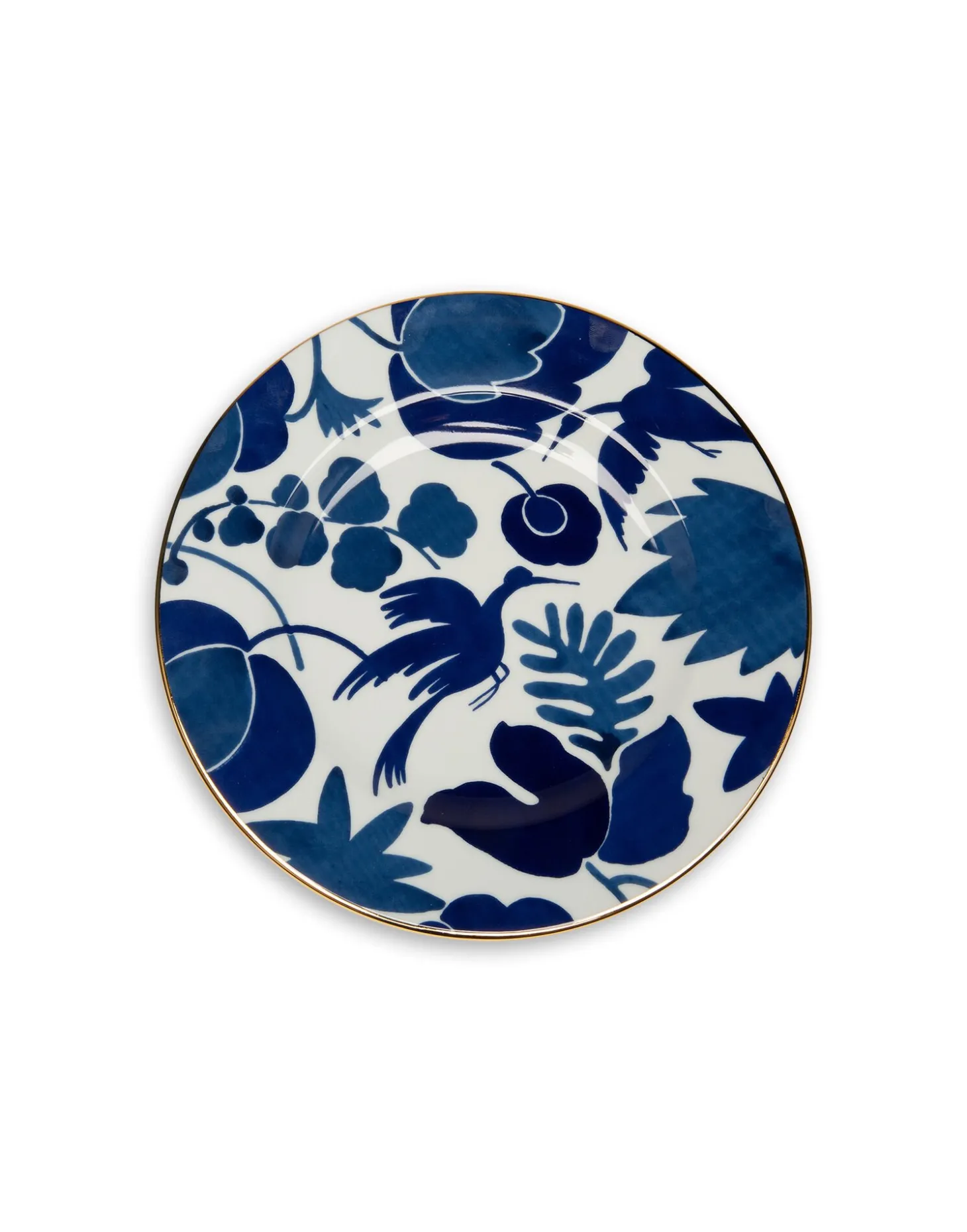 La DoubleJ Dinner Plates Set Of 2Wildbird Blue in Porcelain