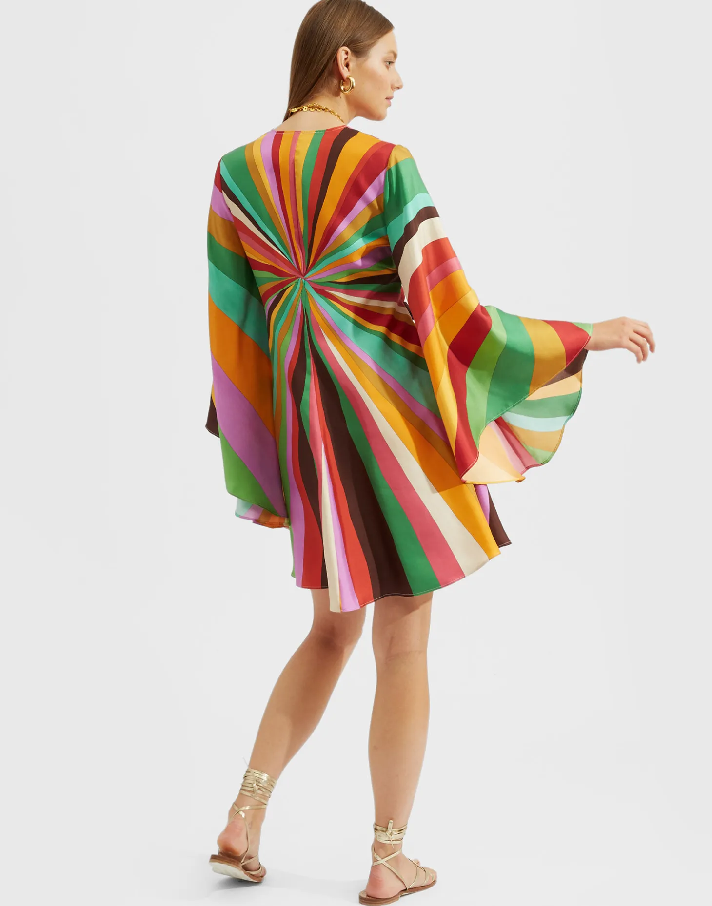 La DoubleJ Mini Magnifico DressRainbow in Twill Silk