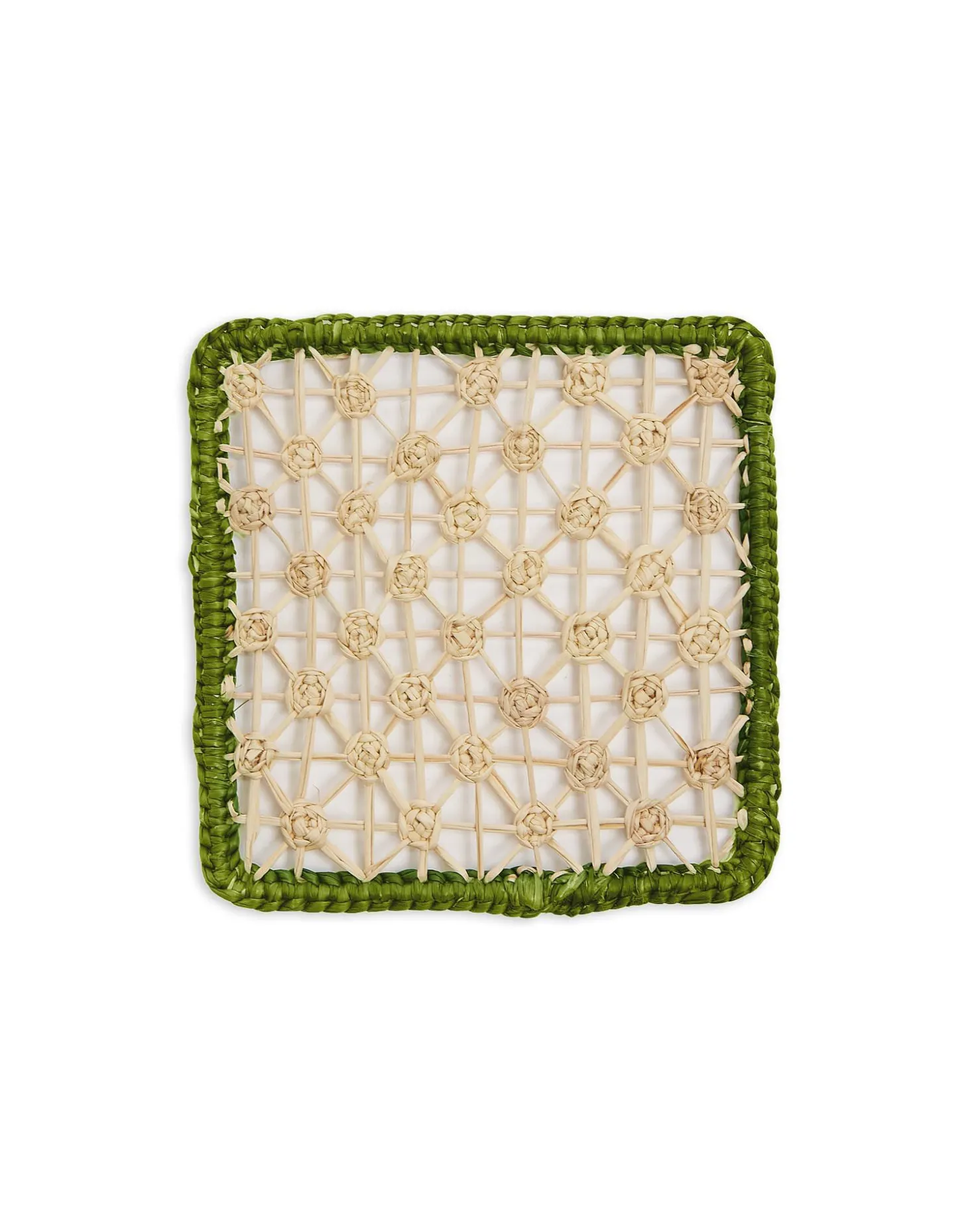 La DoubleJ Raffia Coaster Set Of 4Mixed in Iraca