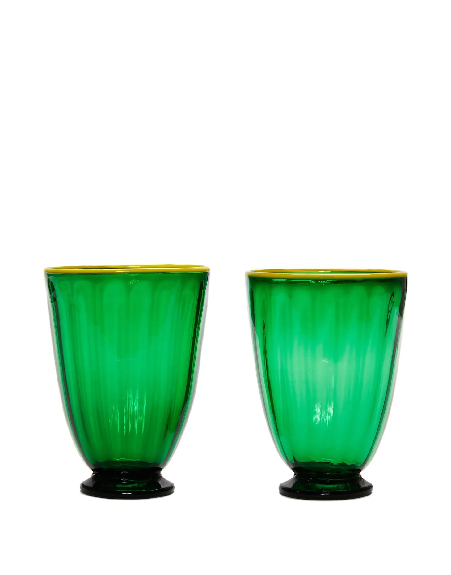 La DoubleJ Rainbow Glass Set of 2Green in Glass