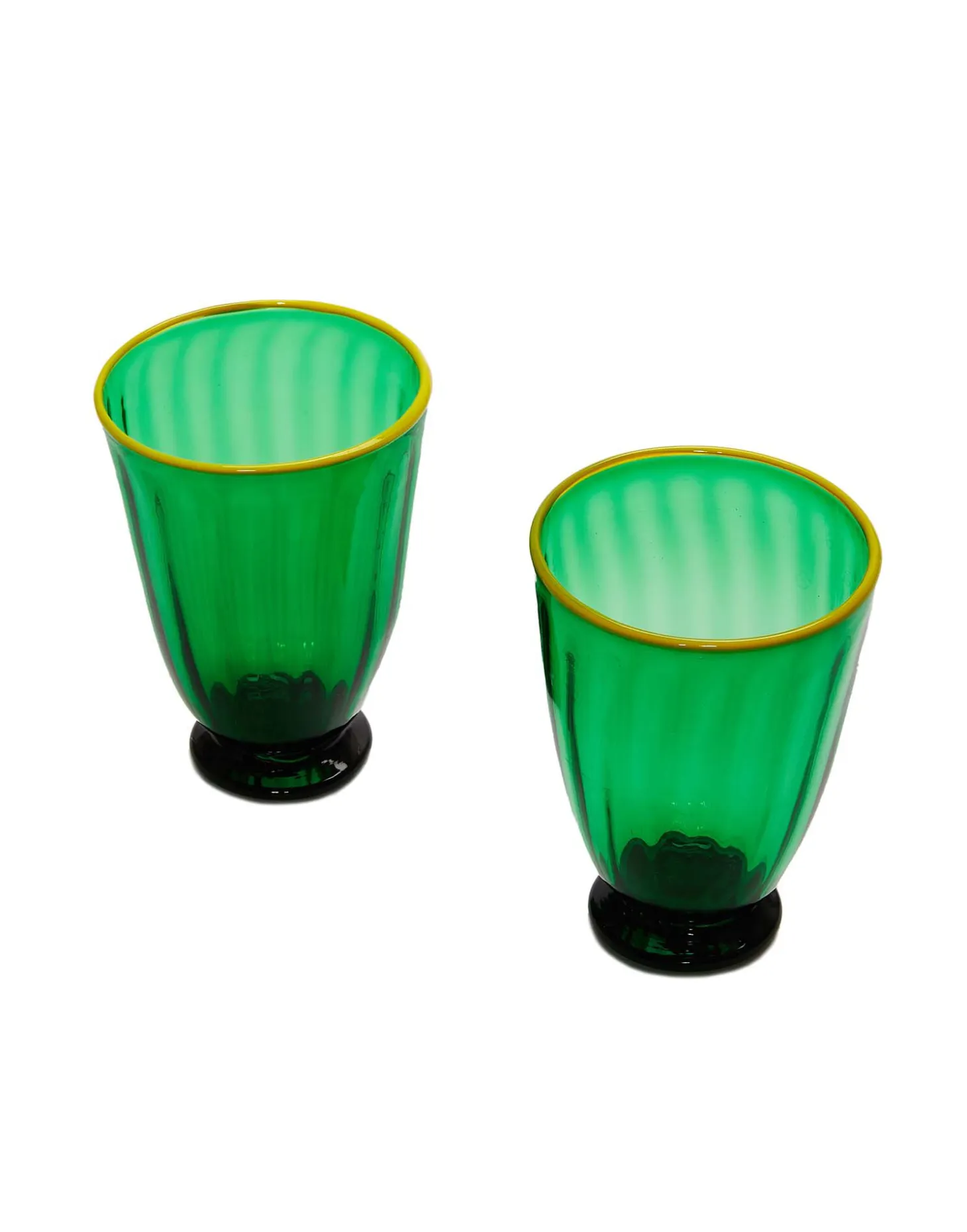 La DoubleJ Rainbow Glass Set of 2Green in Glass