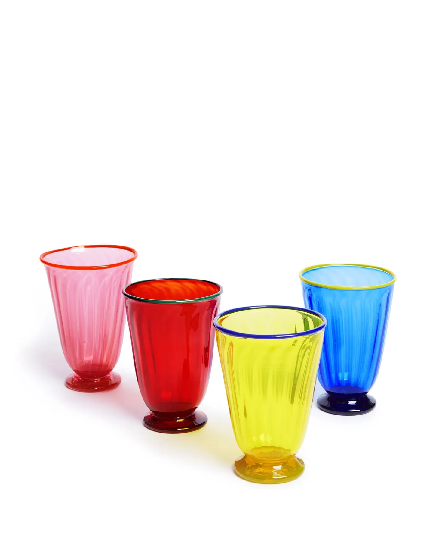 La DoubleJ Rainbow Glass Set of 4Rainbow in Glass