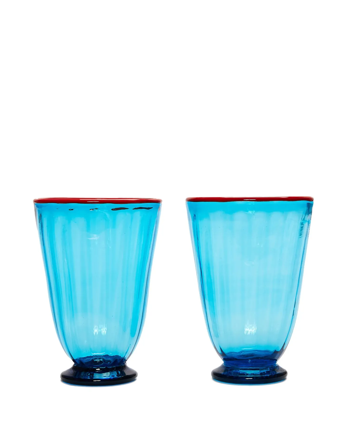 La DoubleJ Rainbow Glass Set of 2Turquoise in Glass