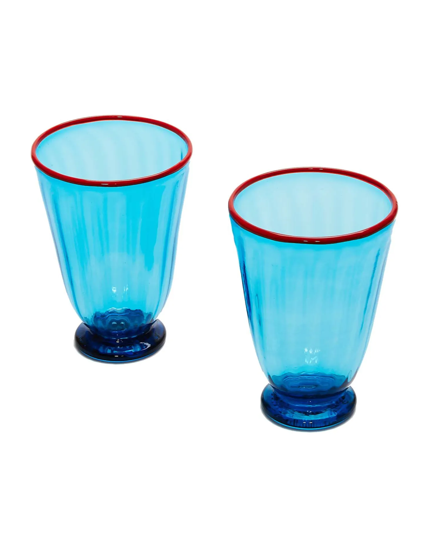 La DoubleJ Rainbow Glass Set of 2Turquoise in Glass