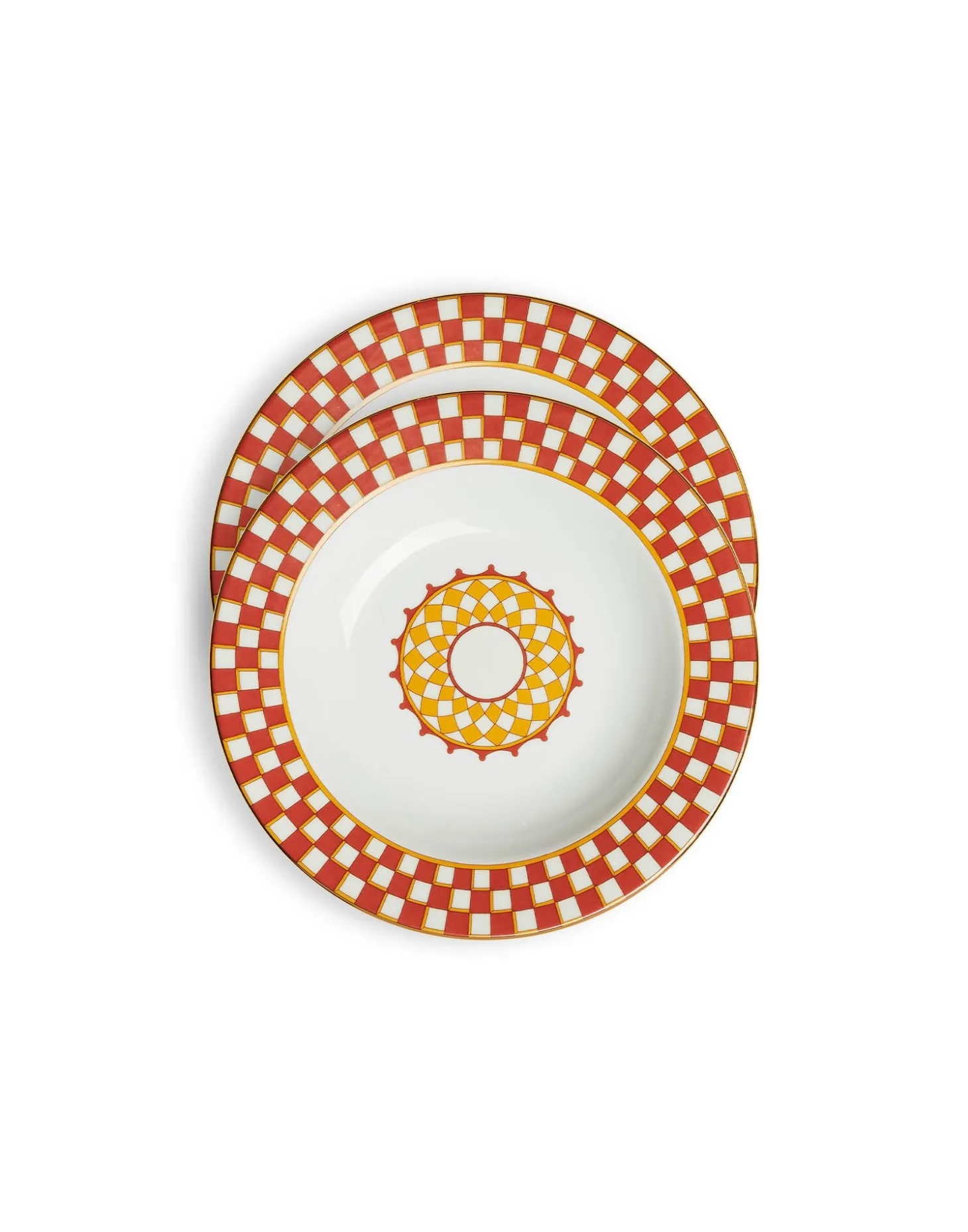 La DoubleJ Soup Plates Set Of 2Apollo Brick in Porcelain