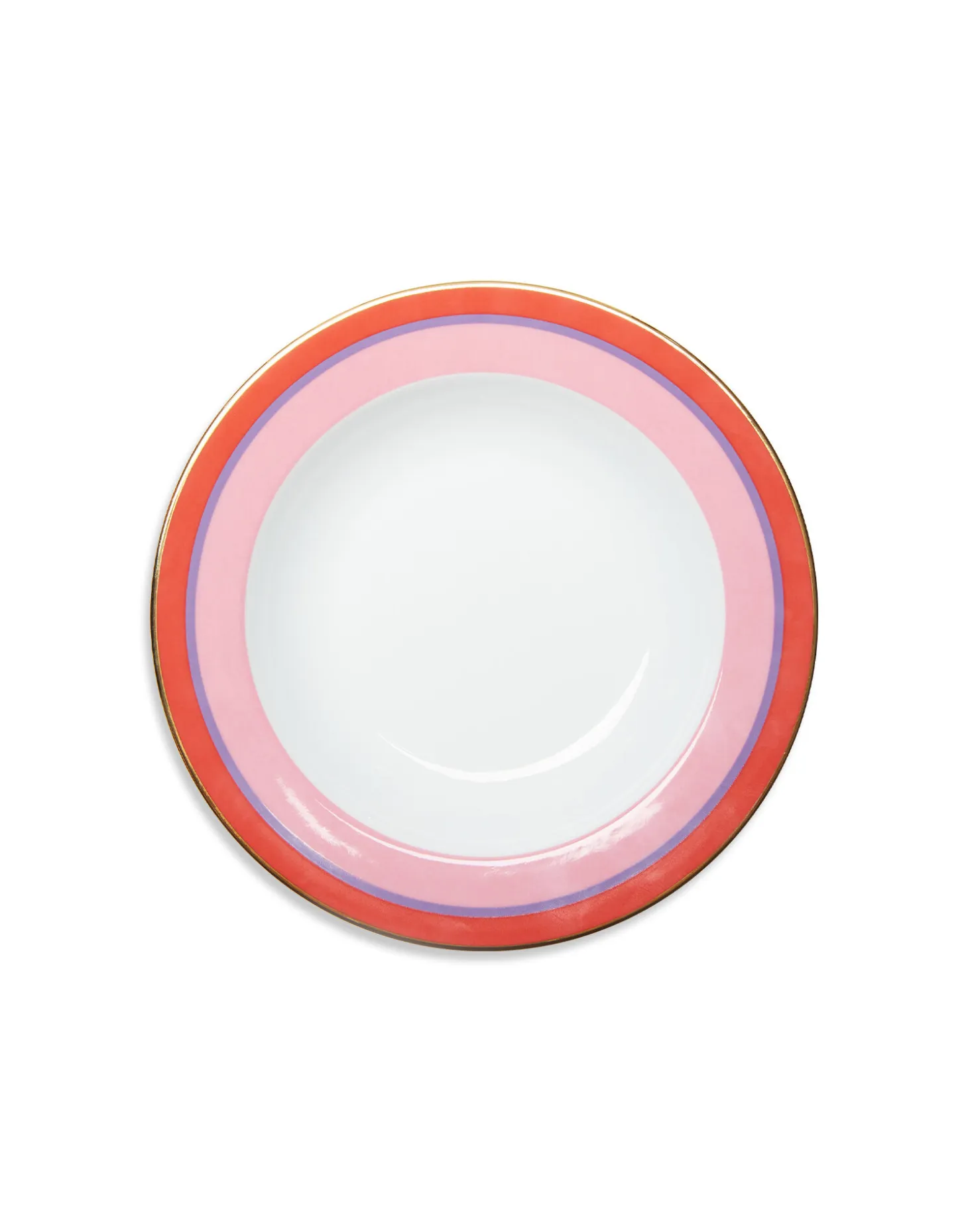 La DoubleJ Soup Plates Set Of 2Rainbow Rose in Porcelain