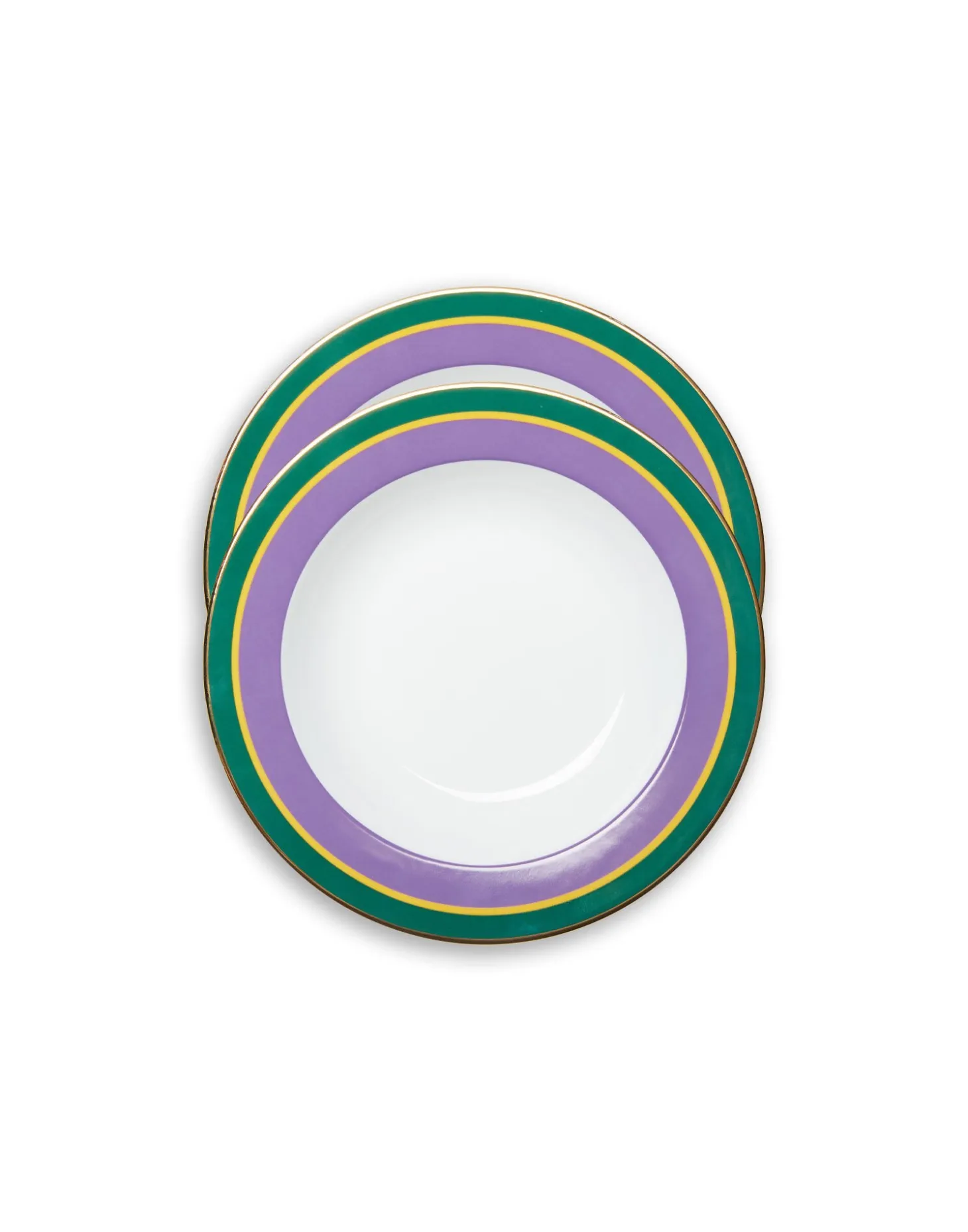 La DoubleJ Soup Plates Set Of 2Rainbow Violet in Porcelain