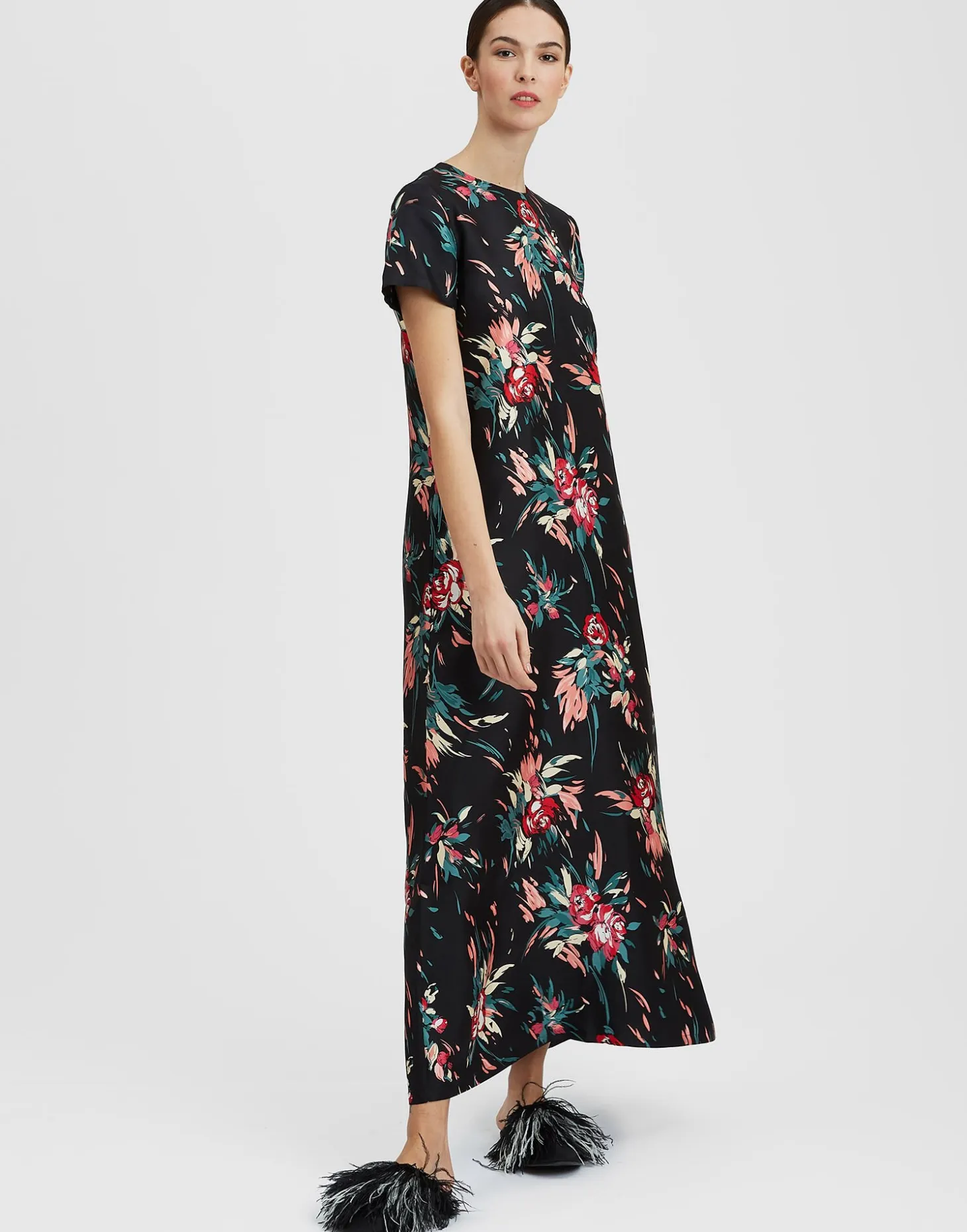 La DoubleJ Swing DressBreezy Black in Silk Twill